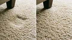 As marcas no tapete desaparecerão como por magia: uma maneira barata de restaurar o revestimento do piso