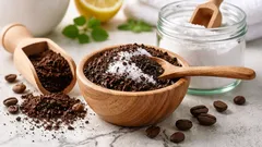 Misturar café usado com bicarbonato de sódio: um remédio caseiro popular.