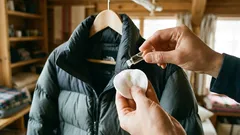  Bastam duas gotas num pedaço de algodão para que o seu casaco de penas fique como novo: já não é preciso lavá-lo na máquina.